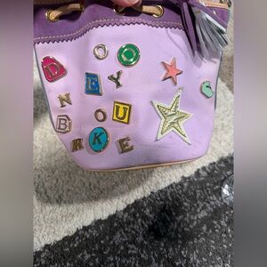 Dooney & Bourke Purple Shoulder Bag with Colorful Accents